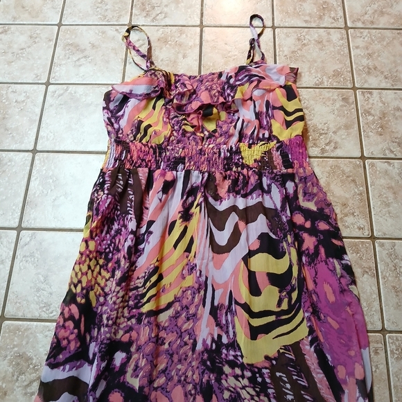 #0247 Womens Faded Glory Summer Maxi Dress Size Medium (8-10) 100%Polyester - Picture 1 of 16